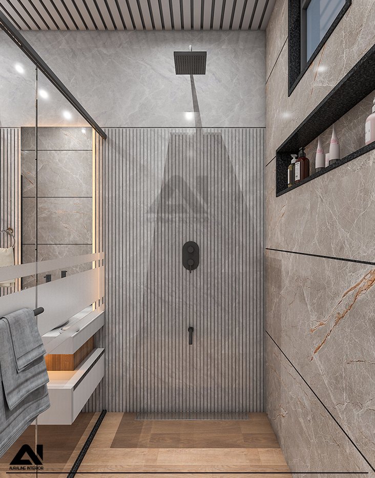 Modern bathroom interior design for client Mr Kaluram Kumawat