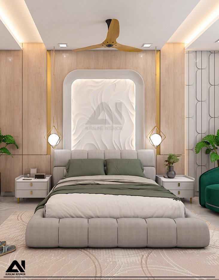 Modern bedroom interior design for client Dr Gopal Singh