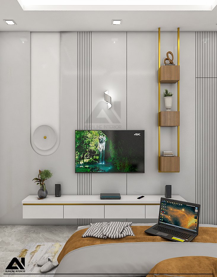 Contemporary bedroom interior design for client Mr Deepak Modi