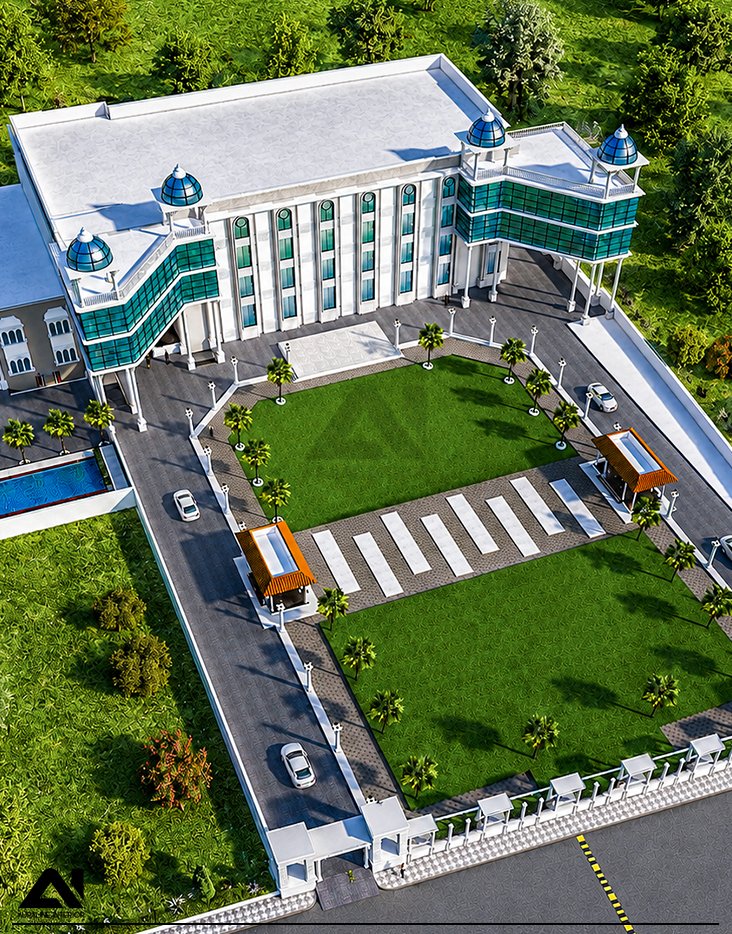 Commercial building architectural exterior design for client Mr Pawan Agrawal