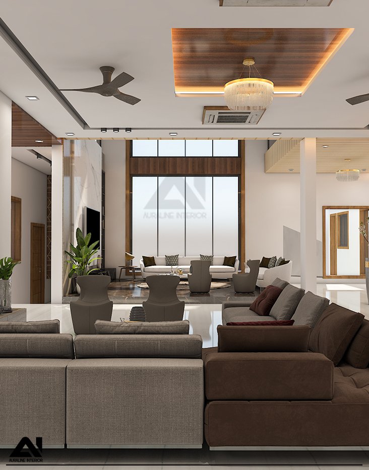 Contemporary living area interior design for client Mr Chenaram Kadwa